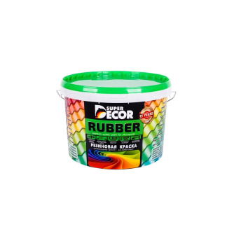 Купить Краска резиновая Super Decor Rubber цвет № 1 Ондулин зеленый 3 кг фото №1